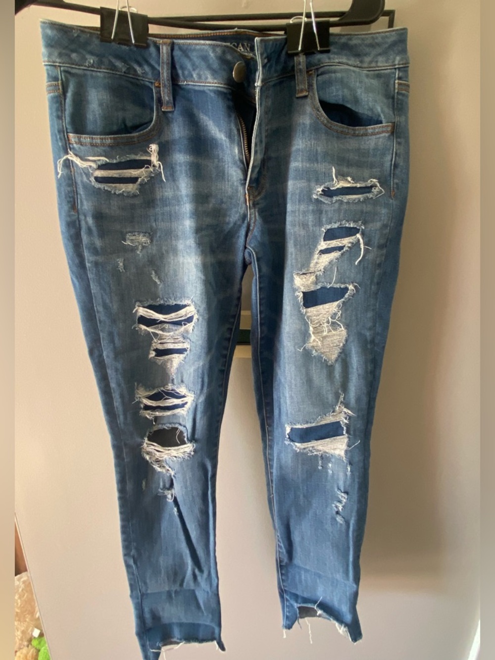 American Eagle Size 14 super stretch & super low rise jegging